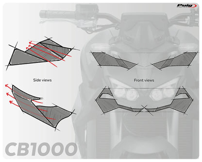 Puig Naked Frontal Spoilers HONDA CB750 HORNET 2025-2026 - Adventure Parts