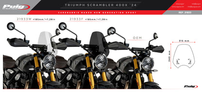 Puig New Generation Windscreen Triumph Scrambler 400X 2024-2025