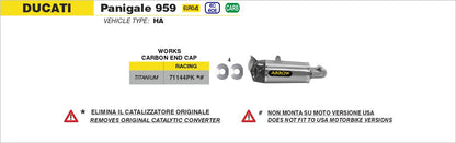 Arrow Full Exhaust System Ducati Panigale 959 2016-2019 - Adventure Parts