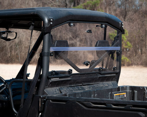Seizmik Windshield Hard Rear Folding (UV Resistant Polycarbonate) ? Can-Am Defender - Adventure Parts