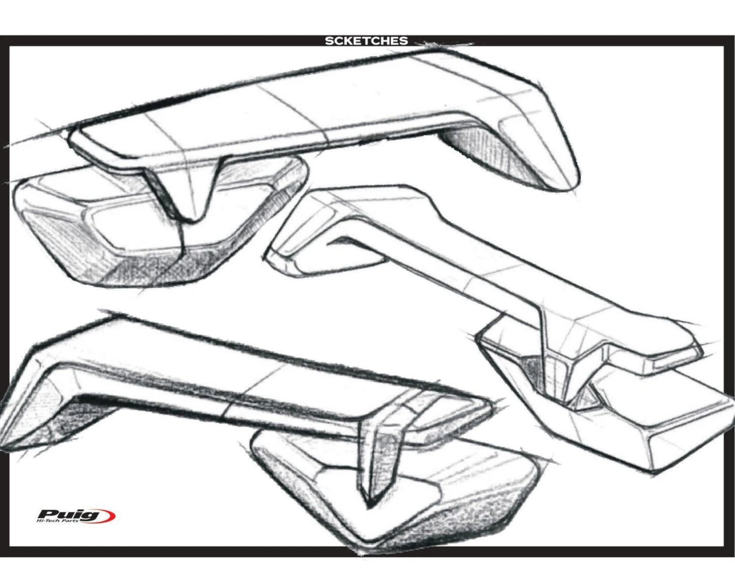 Puig Rearview Mirror Aileron Left Kawasaki Ninja 400 2018-2025 - Adventure Parts