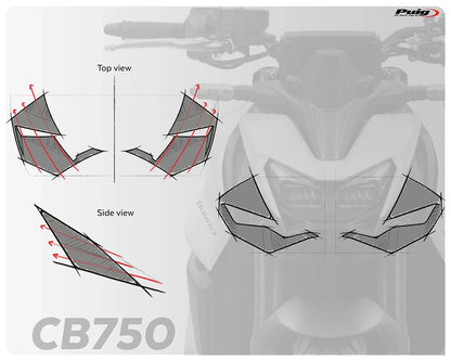 Puig Naked Frontal Spoilers HONDA CB750 HORNET 2025-2026 - Adventure Parts