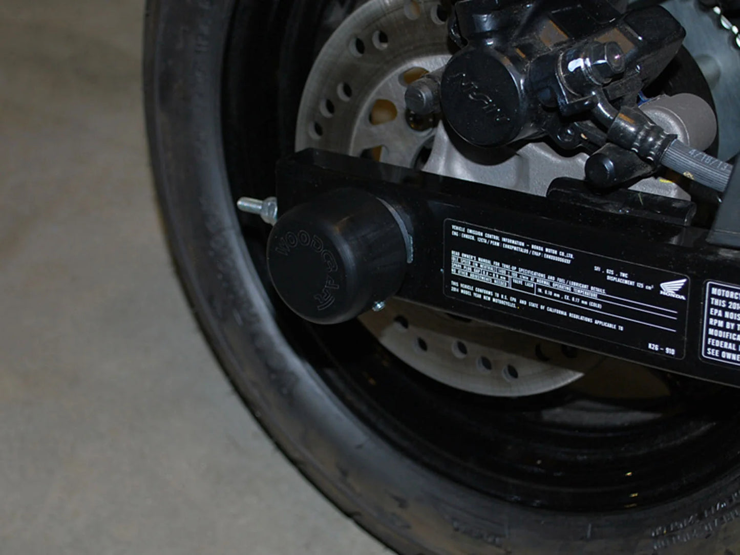 Woodcraft Front Axle Slider Kit Kawasaki Z125 Pro 2017-2026