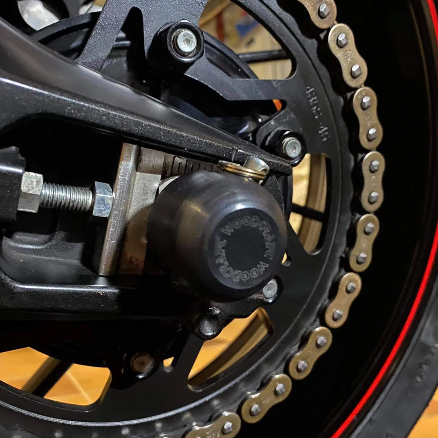 Woodcraft Rear Axle Sliders Kit Yamaha FZ-09/FJ-09/XSR900/MT-09 2014-2021