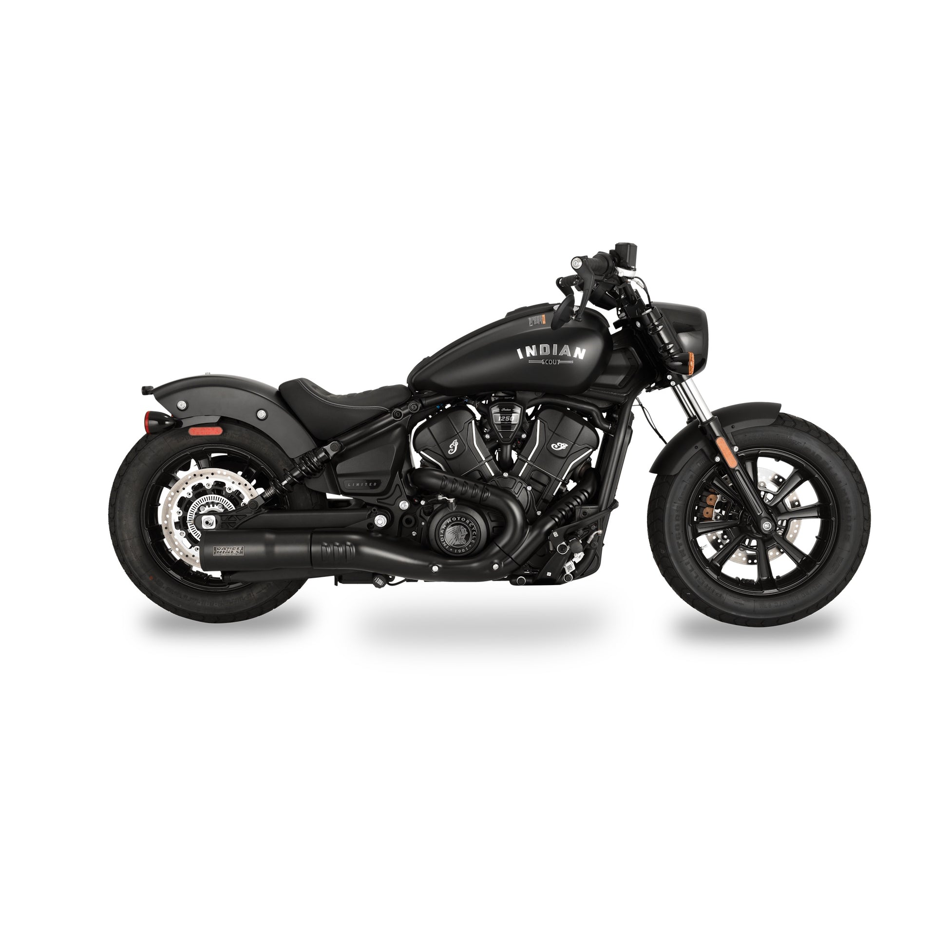 Vance & Hines Hi-Output Slip-On India Scout and Scout Bobber Models Chrome 2025 - Adventure Parts
