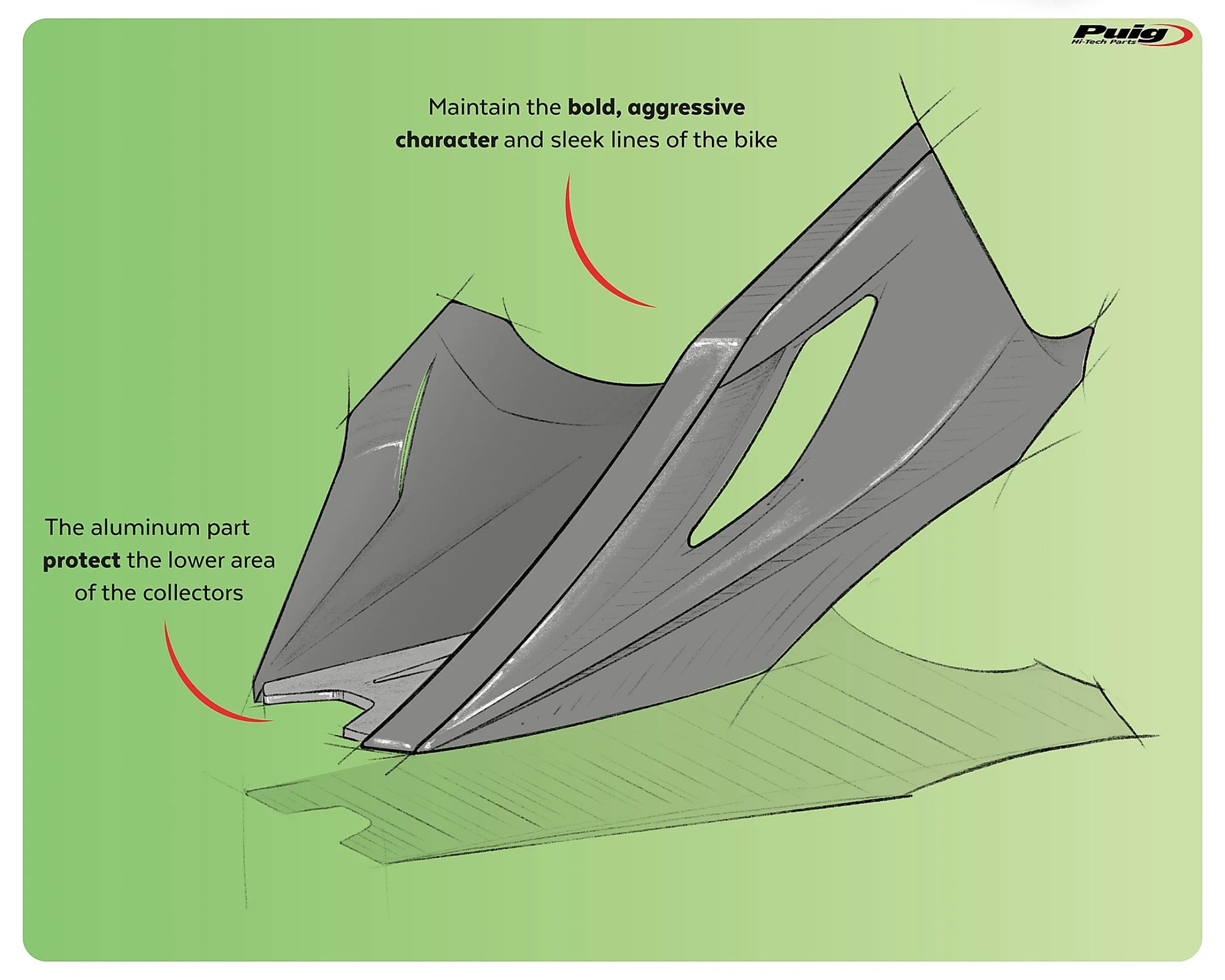 Puig Engine Spoiler Yamaha MT-07 2025-2026 - Adventure Parts
