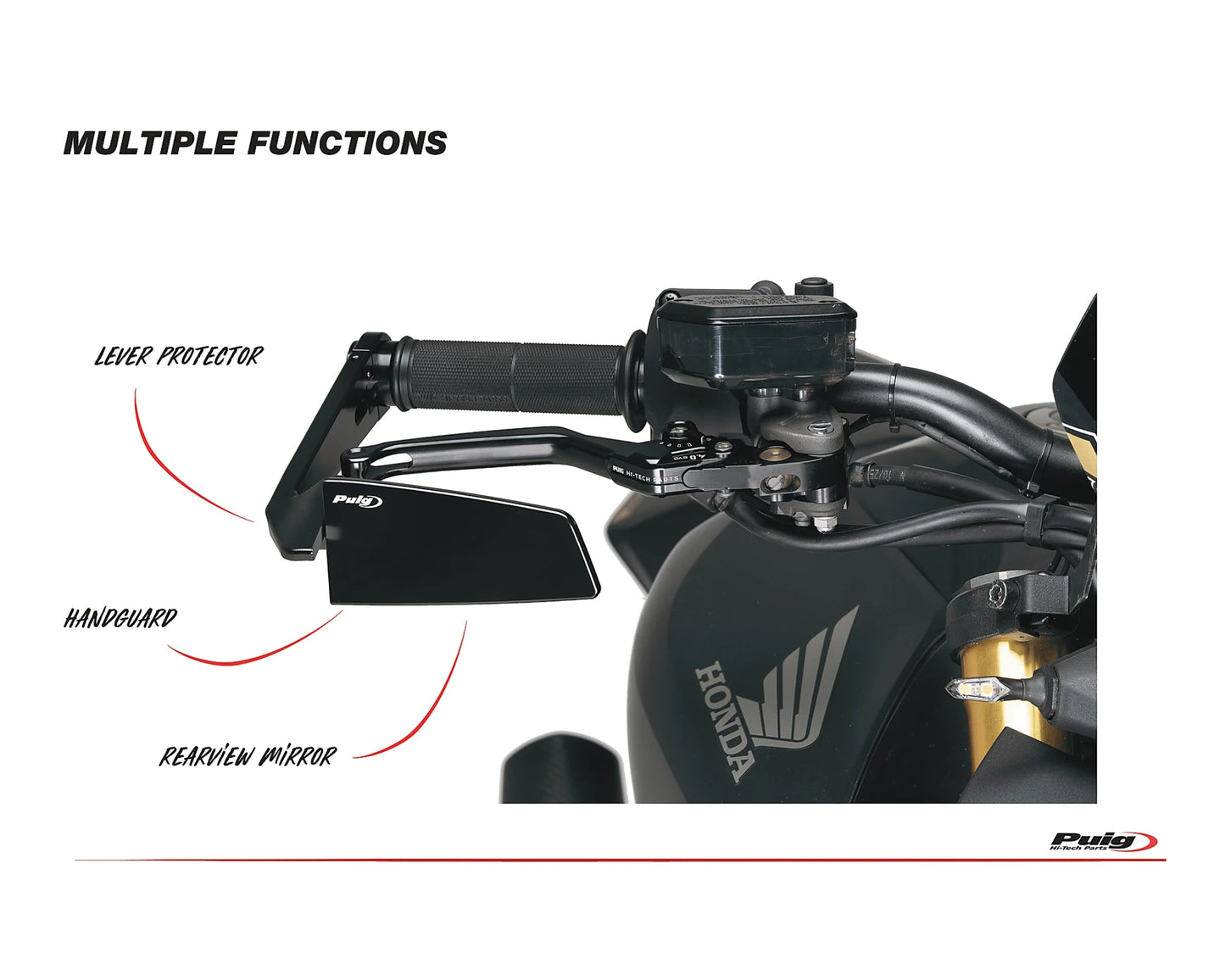 Puig Rearview Right Mirror Diablo Universal - Adventure Parts