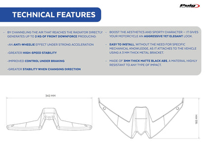 Puig Naked Frontal Spoilers YAMAHA T-MAX 560 2025-2026