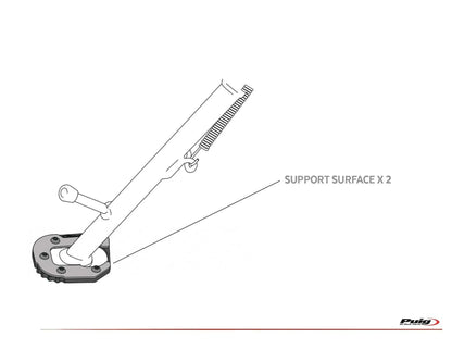 Puig Kickstand Extension with Standard Suspension HONDA CB1000 HORNET 2023-2026