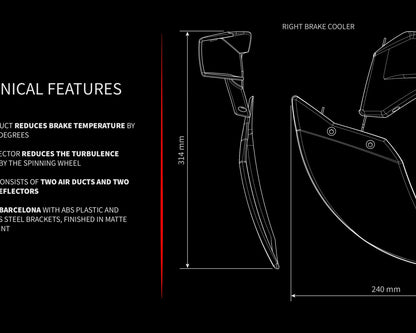 Puig Brake Cooler 2.0 Kawasaki Z900 2025-2026 - Adventure Parts