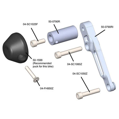 Woodcraft Frame Slider Kit KTM Duke 790/890 2018-2024