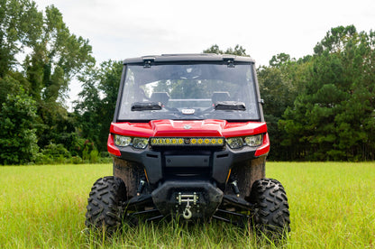 Seizmik Flip-Up Vented Windshield (Scratch Resistant Polycarbonate) Can-Am Defender - Adventure Parts