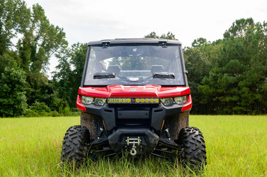 Seizmik Flip-Up Vented Windshield (Scratch Resistant Polycarbonate) Can-Am Defender - Adventure Parts