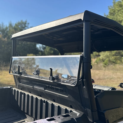 Seizmik Hard Rear Folding Windshield (UV Resistant Polycarbonate) Kawasaki Ridge