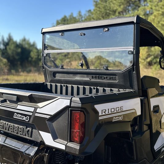 Seizmik Hard Rear Folding Windshield (UV Resistant Polycarbonate) Kawasaki Ridge