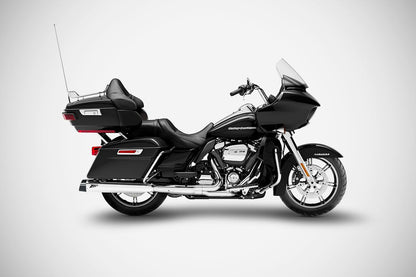 ZARD Exhaust Slip-Ons 4.33 Inches Slash-Cut Harley Davidson Road Glide Limited 2006-2016 - Adventure Parts