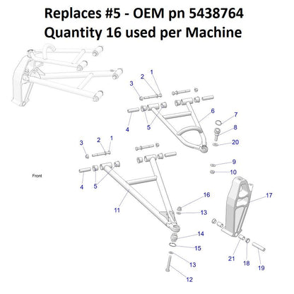 Speedwerx A-Arm Bushing Set of 16 Polaris Axys 600 R/IQR Models 2011-2024