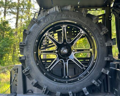 Seizmik Bed Rack Spare Tire Holder – Polaris Ranger | Can-Am Defender - Adventure Parts