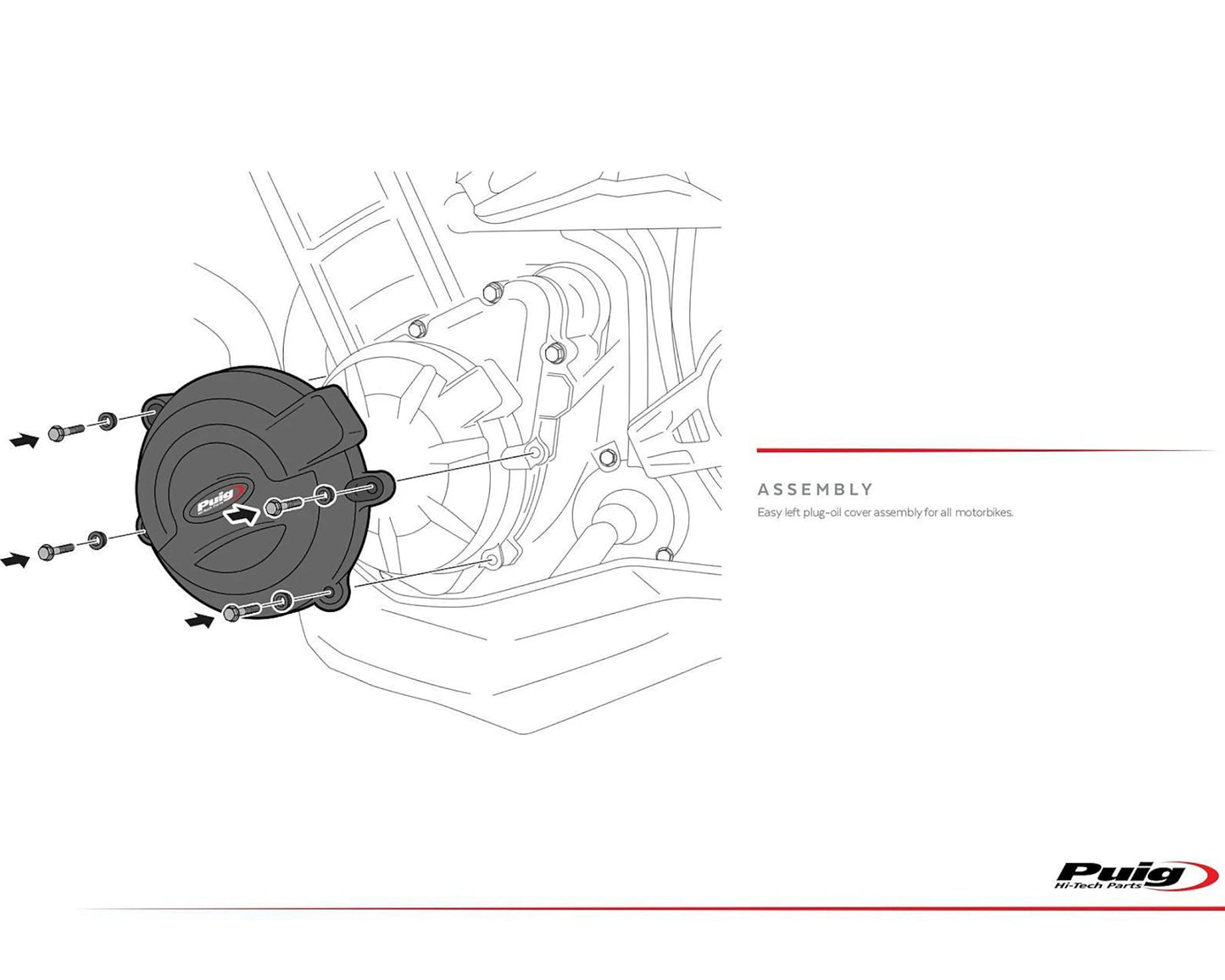 Puig Engine Protectives Covers HONDA CB750 HORNET 2023-2026 - Adventure Parts