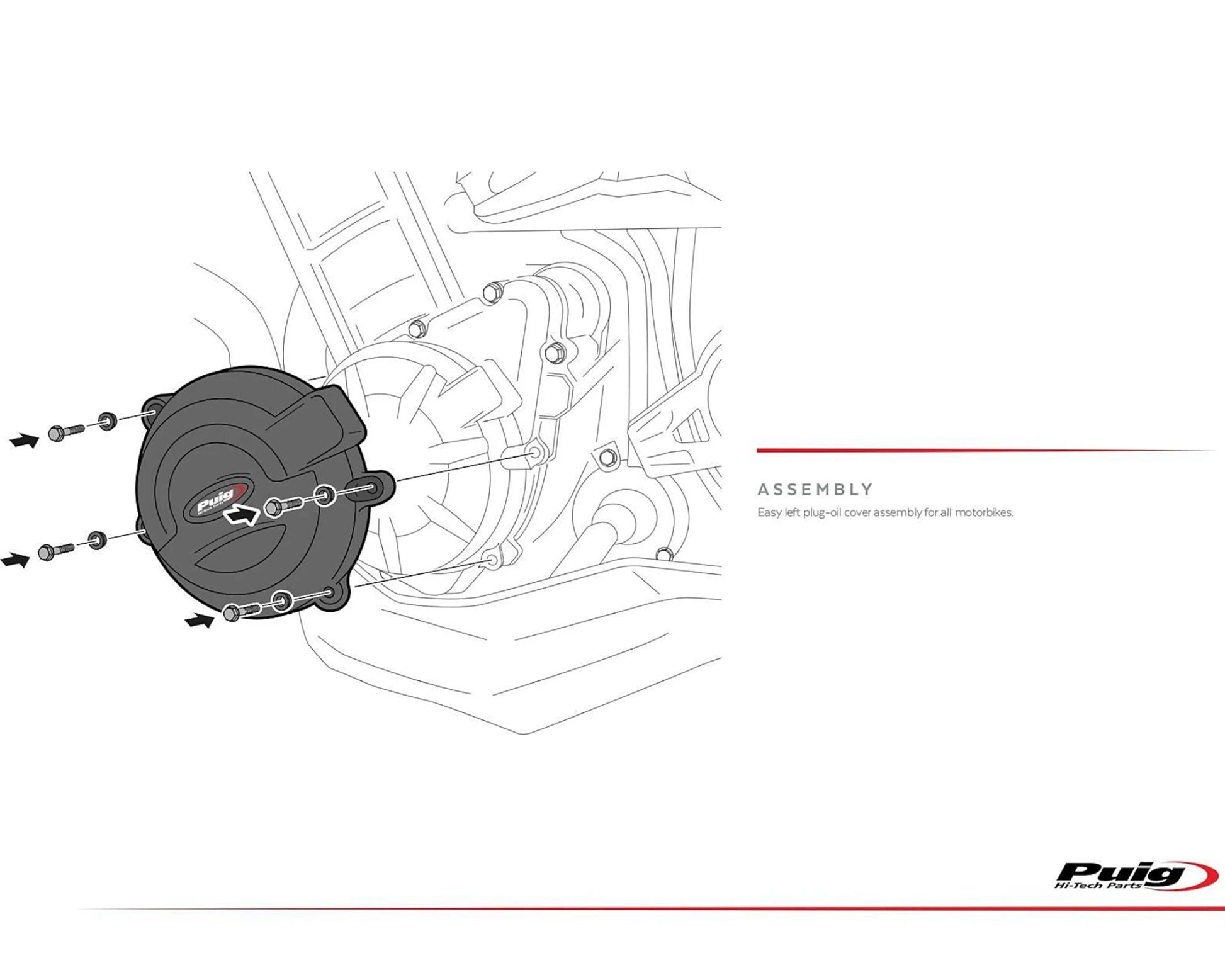 Puig Engine Protectives Covers HONDA CB750 HORNET 2023-2026 - Adventure Parts