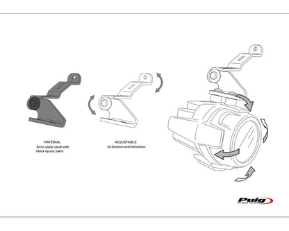 Puig Beam Auxiliary Lights Universal - Adventure Parts