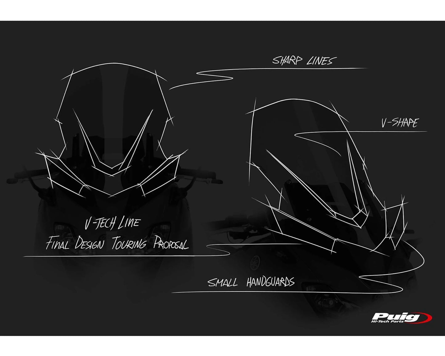 Puig Windshield V-Tech Line Touring YAMAHA T-MAX 560 2022-2026