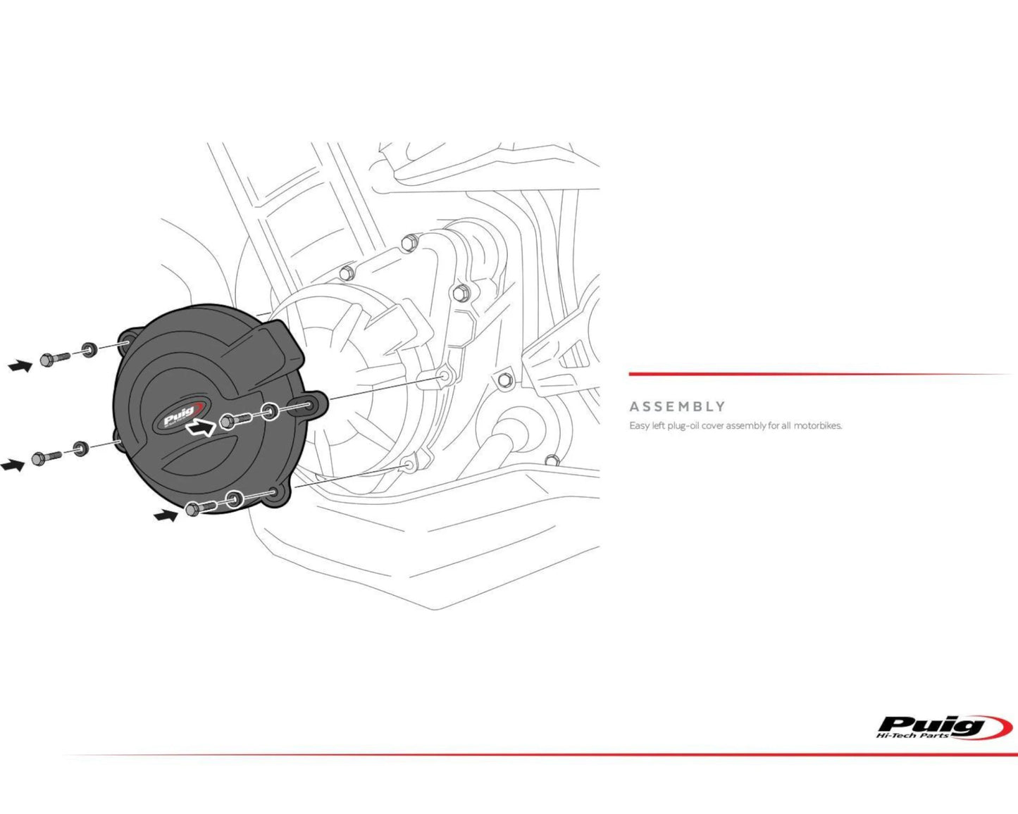 Puig Spares -Engine Protective Cover Yamaha YZF-R1 2015-2026 - Adventure Parts