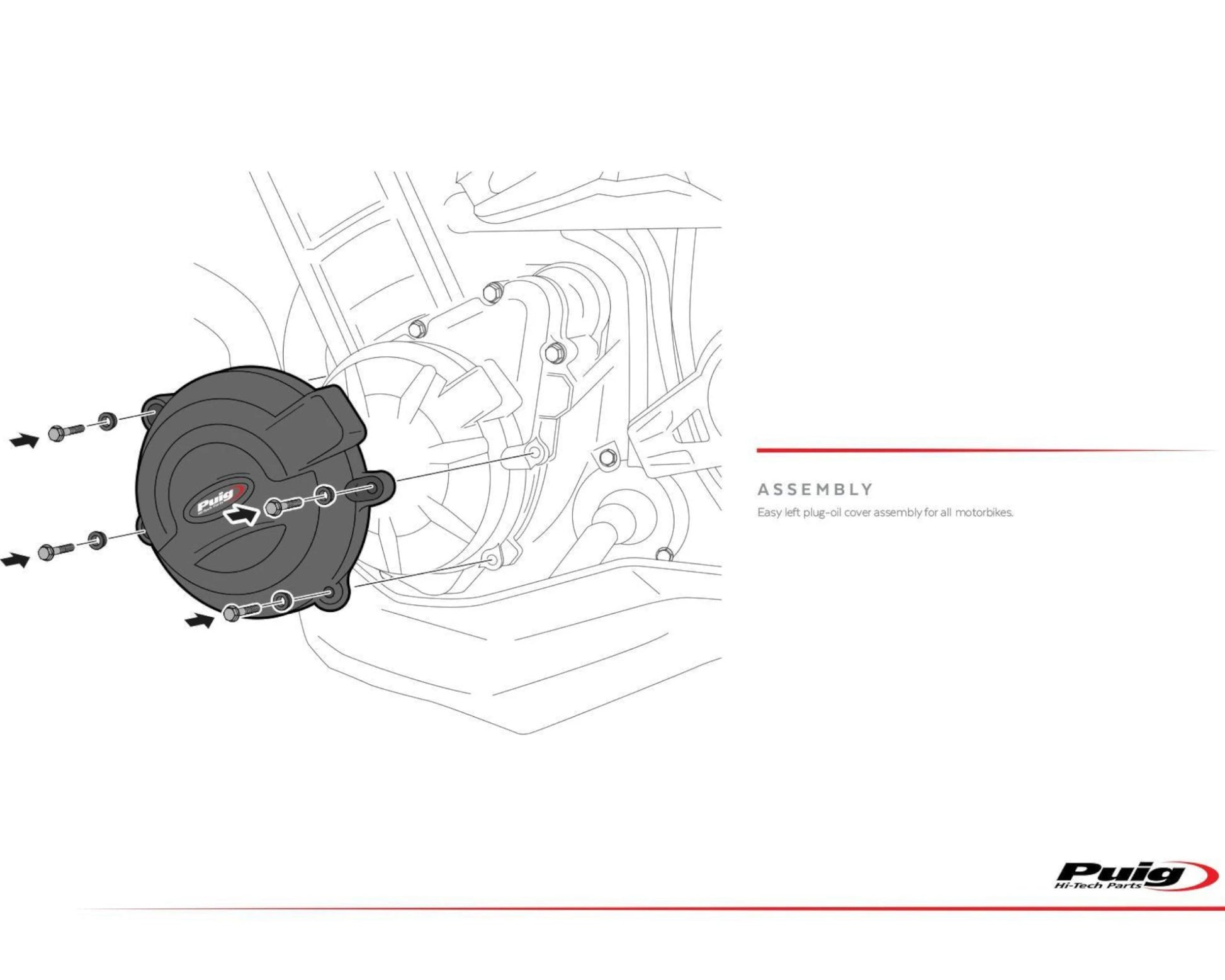 Puig Spares -Engine Protective Cover Yamaha YZF-R1 2015-2026 - Adventure Parts