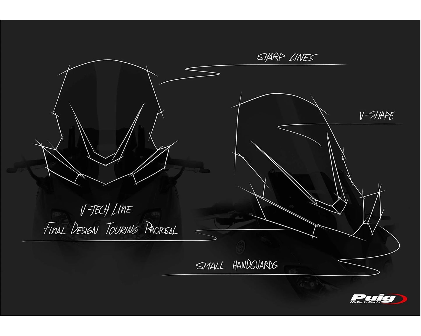 Puig Windshield V-Tech Line Sport YAMAHA T-MAX 560 2022-2026