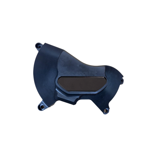 Woodcraft RHS UHMW Clutch Cover Protector w/ Skid Pad Triumph Daytona 675/Street Triple 2006-2023