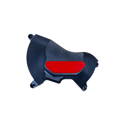 Woodcraft RHS UHMW Clutch Cover Protector w/ Skid Pad Triumph Daytona 675/Street Triple 2006-2023