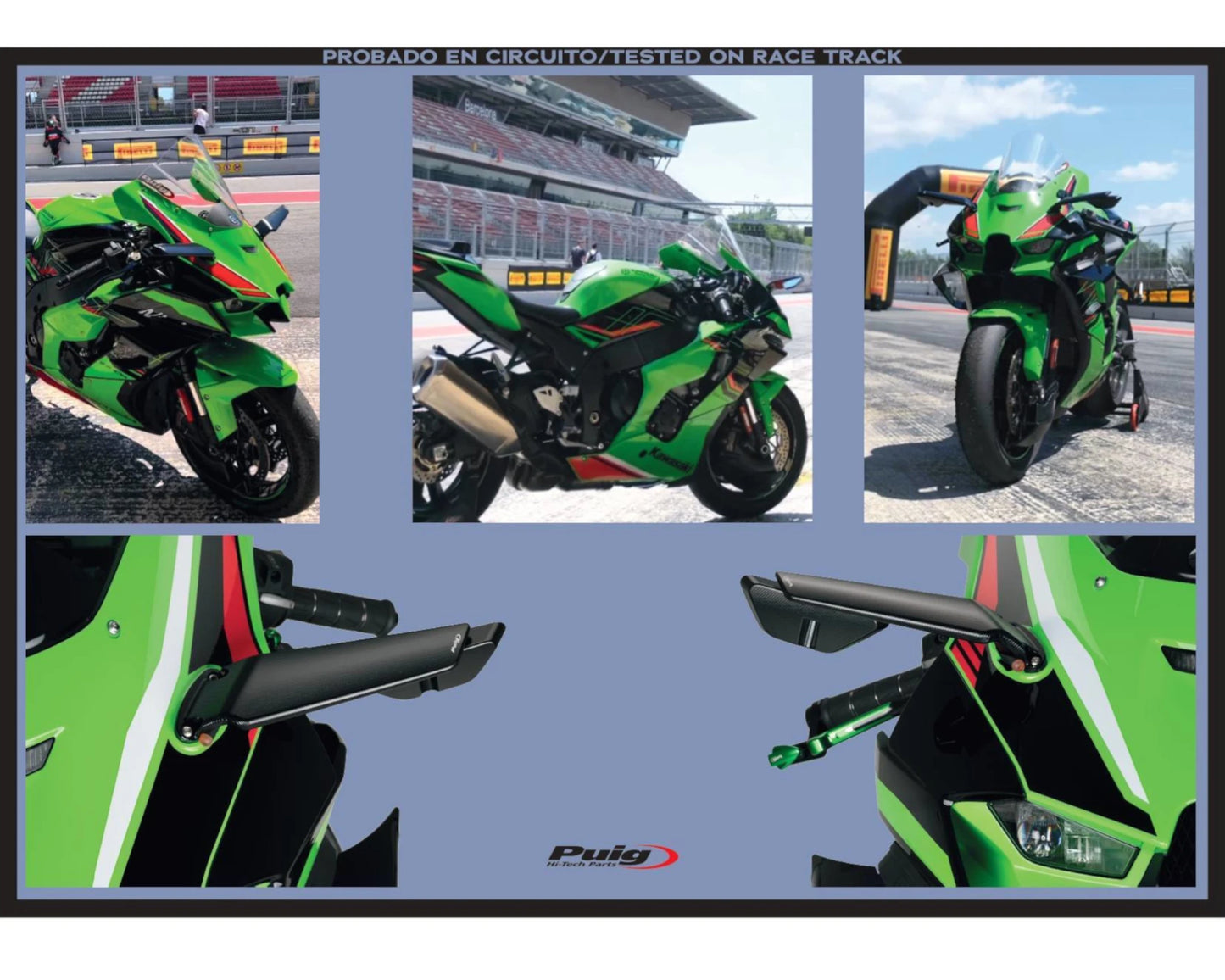 Puig Rearview Mirror Aileron Left Kawasaki Ninja 400 2018-2025 - Adventure Parts