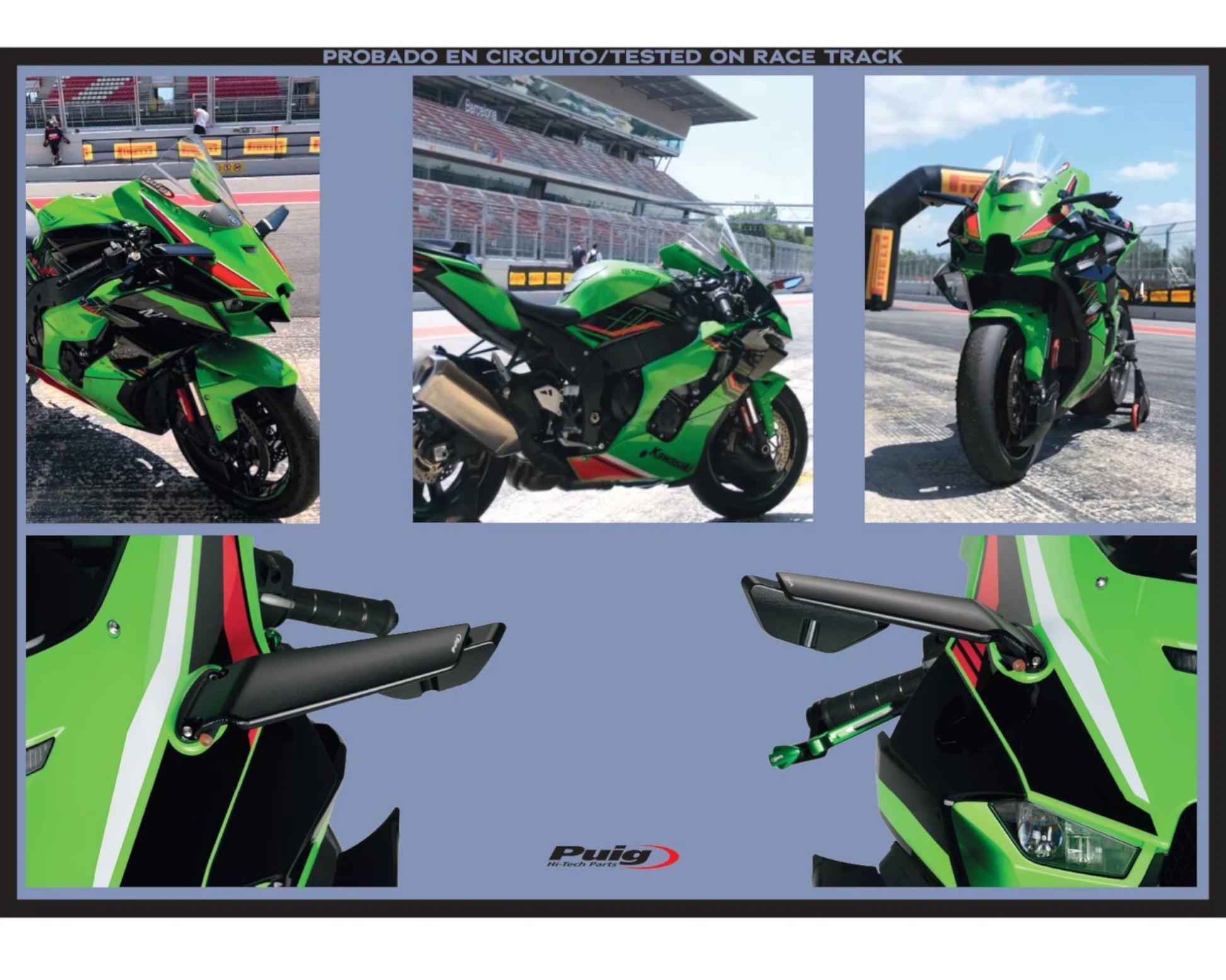 Puig Rearview Mirror Aileron Left Kawasaki Ninja 400 2018-2025 - Adventure Parts