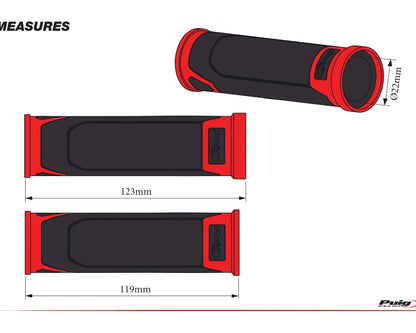 Puig Revving Grips 119mm Universal