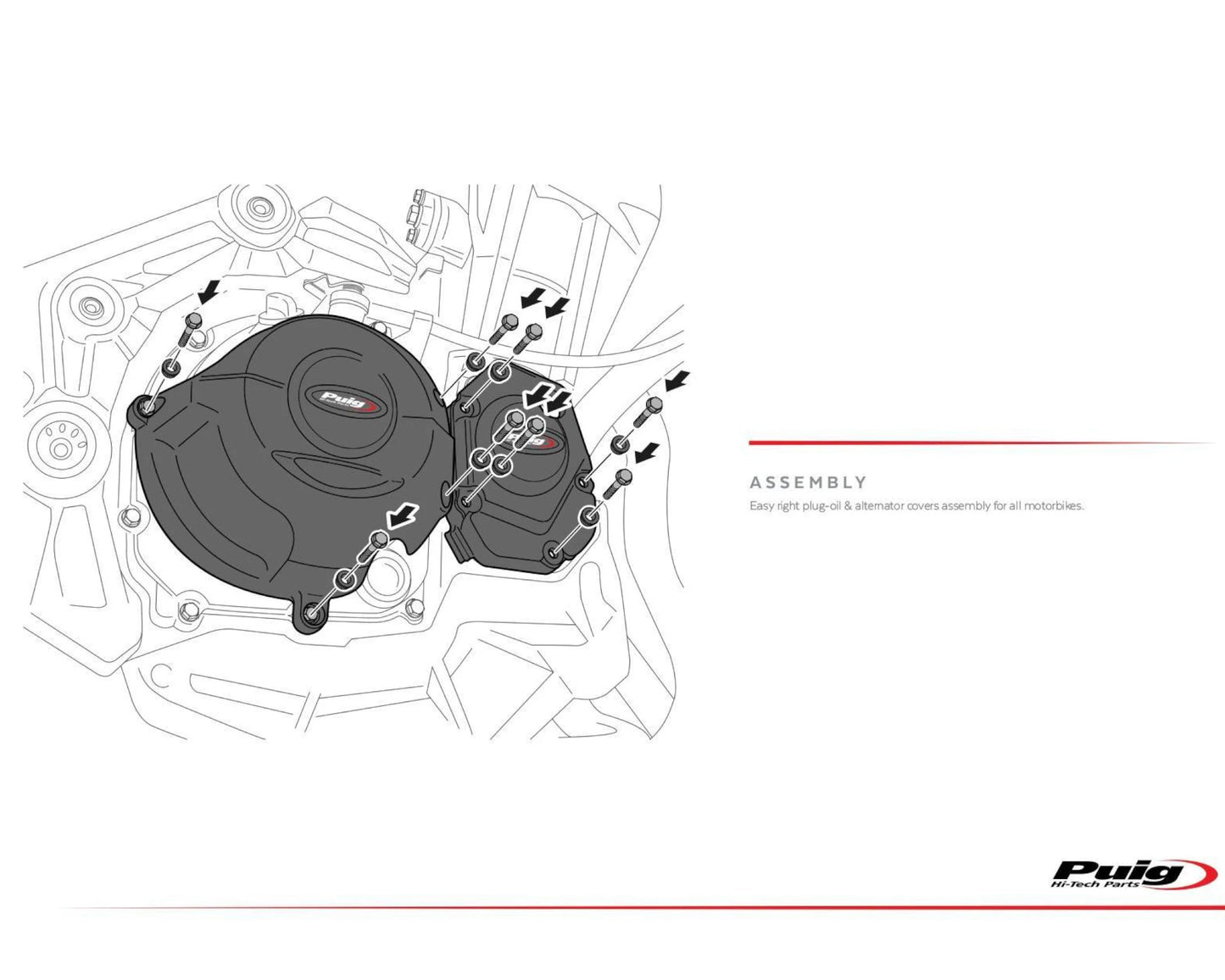 Puig Engine Protectives Covers Kawasaki Z900 2025-2026 - Adventure Parts