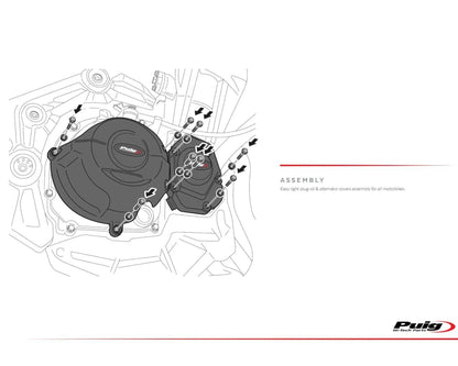 Puig Engine Protectives Covers Kawasaki Z900 2025-2026 - Adventure Parts
