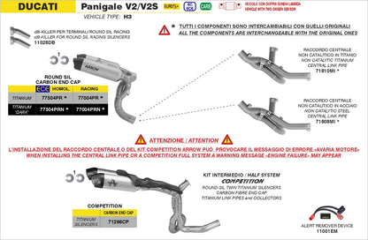 Arrow Full Exhaust System Ducati StreetFighter V2/S 2025-2026 - Adventure Parts