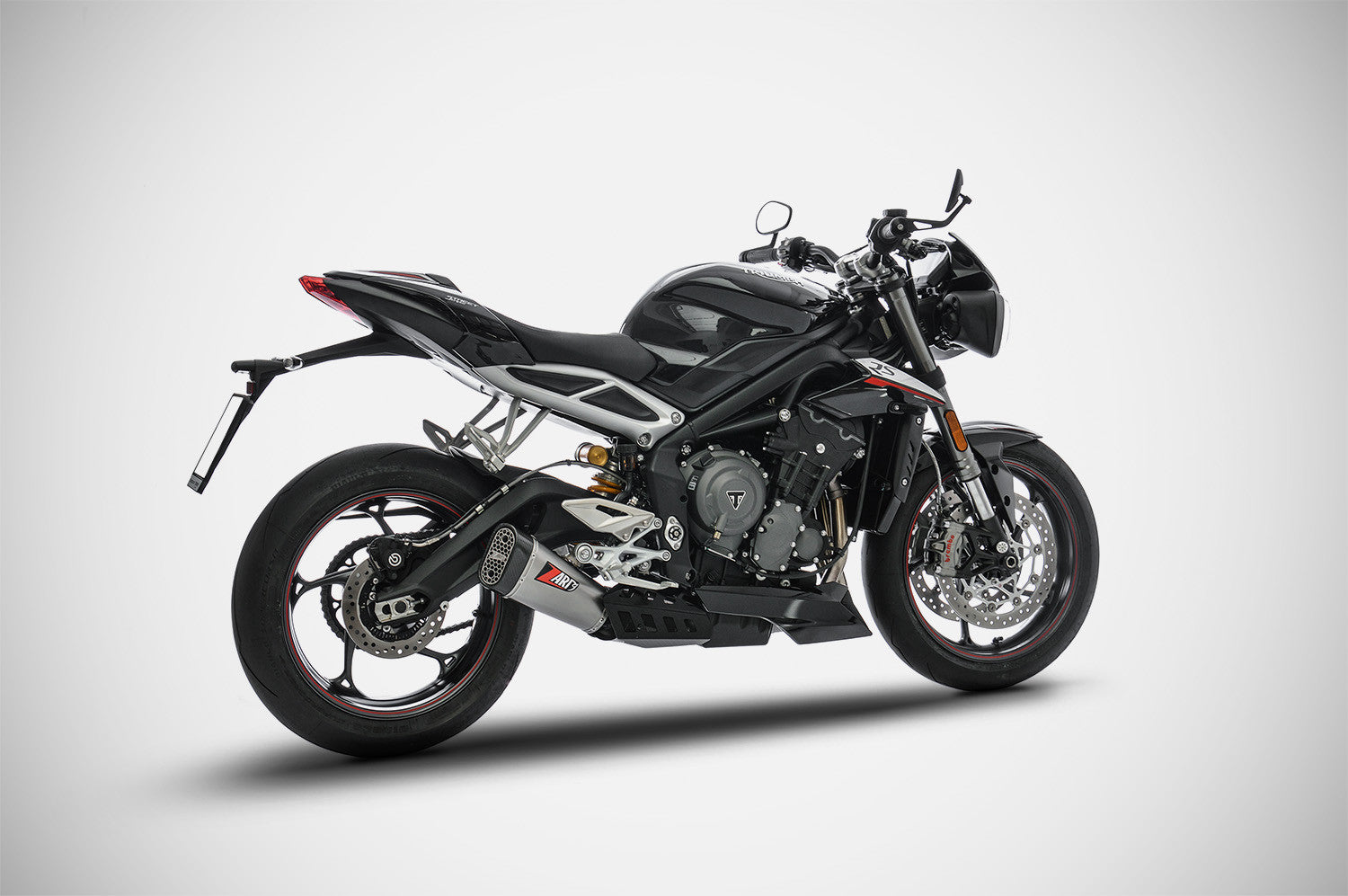 ZARD "Short" Slip-On Triumph Street Triple 765 Exhaust 2017-2019 - Adventure Parts