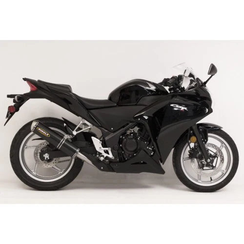 Hindle Slip-on w/ Stainless Steel Small Oval Exhaust Honda CBR250R 2011-2014