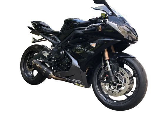 Hindle Evolution Slip-on Exhaust System Triumph Daytona 675/R 2013-2017