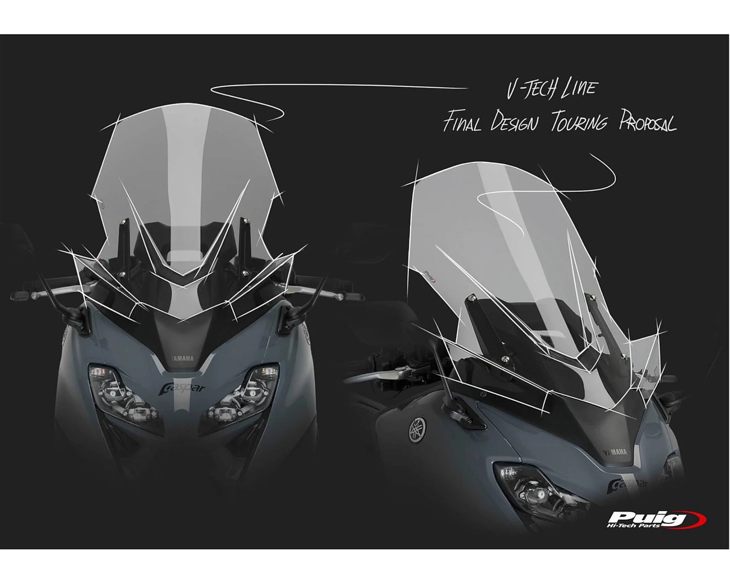 Puig Windshield V-Tech Line Touring YAMAHA T-MAX 560 2022-2026