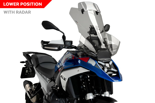 Puig Touring Plus Windshield with Visor Skid Plate 570mm-610mm BMW R1300GS 2023-2025*