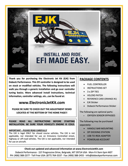 EJK Tuning Kit Fuel Controller CAN AM Outlander 850 2016-2018