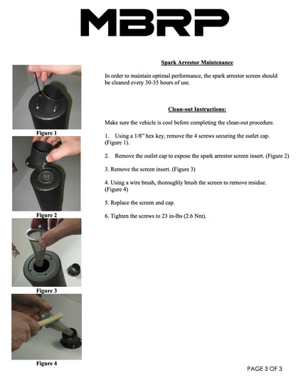 MBRP Direct Replacement Slip-on w/Utility Muffler Yamaha YFB 250D Timberwolf 1992-2000