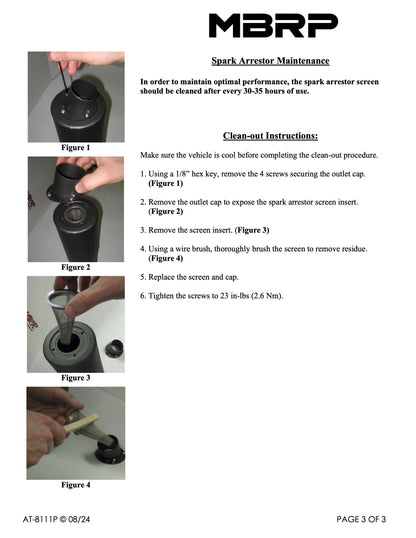 MBRP Slip-on system w/Performance Muffler Honda TRX500FA6 FourTrax Foreman Rubicon Auto DCT EPS 2015-2026