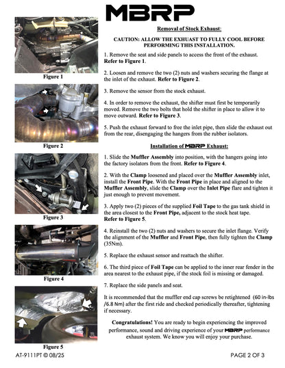 MBRP 4" Single Slip-on Performance Series Honda Rancher 420 IRS/Foreman Rubicon 500-520 2015-2026