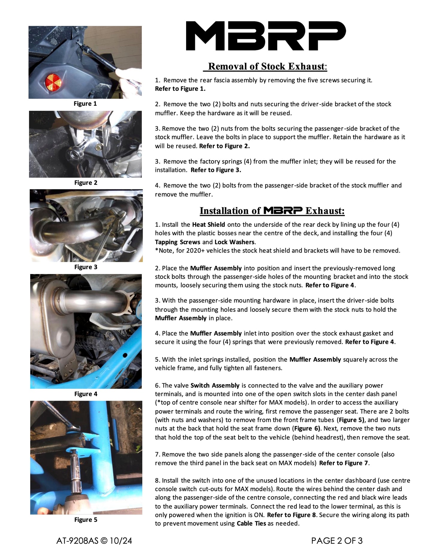 MBRP Dual-Out Active Exhaust Can-Am Maverick X3 2017-2025