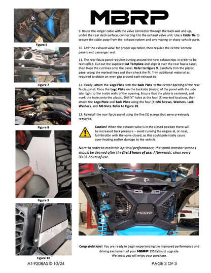 MBRP Dual-Out Active Exhaust Can-Am Maverick X3 2017-2025