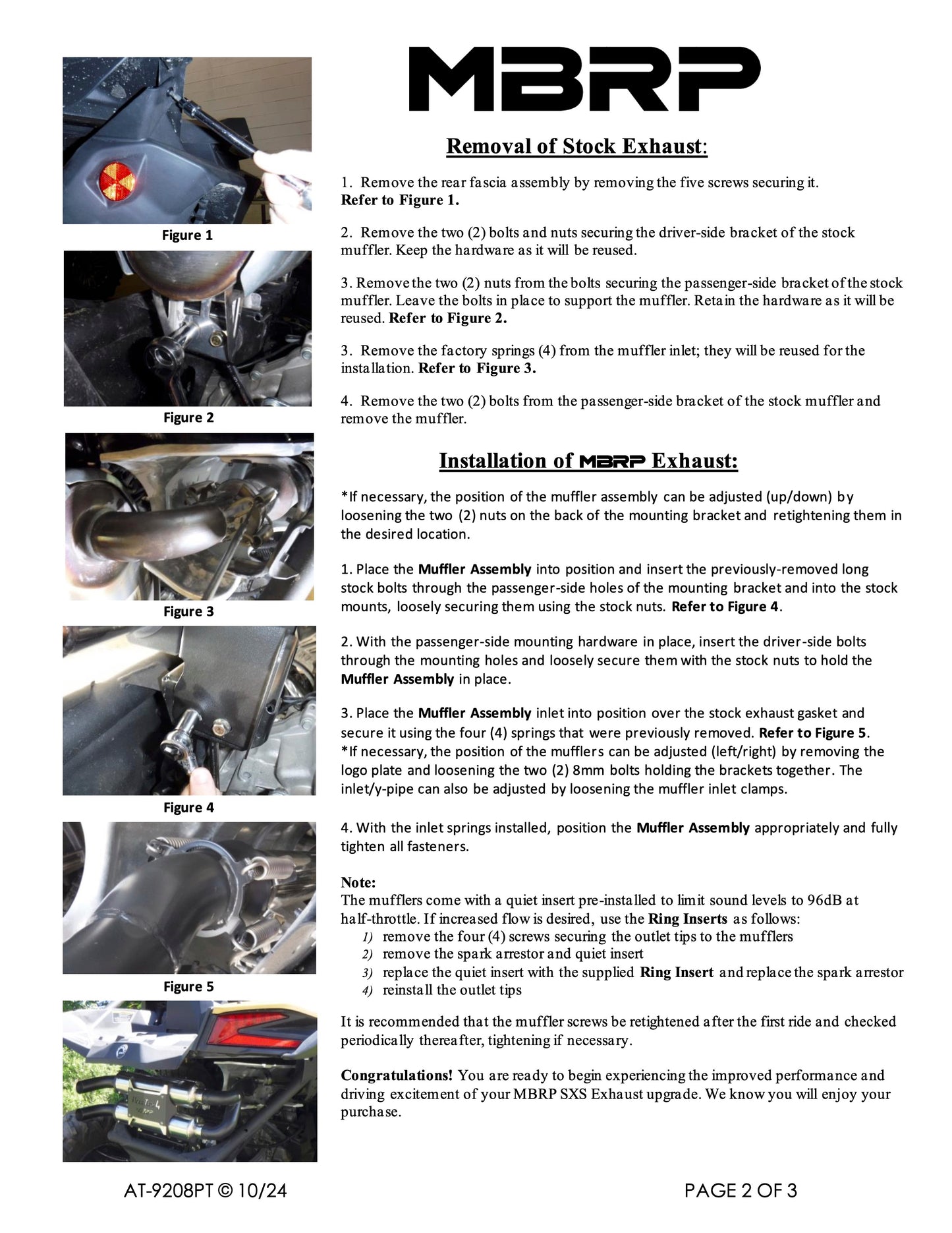 MBRP Dual Slip-on Performance Series Can-Am Maverick X3 2017-2025