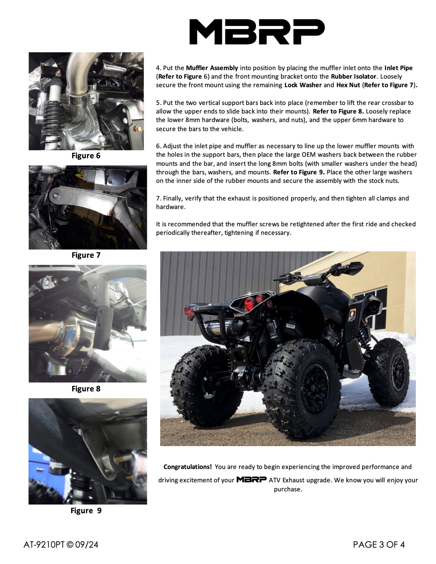 MBRP 5" Single Slip-on Performance Series Can-Am Renegade All Models 2013-2025